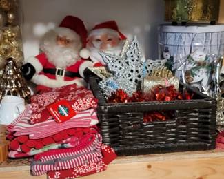 Christmas Items, Cups, Ornaments, Mr and Mrs Santa