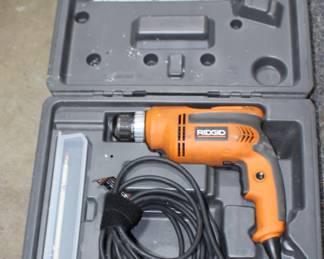 Ridgid Drill with Box, some power tools not shown