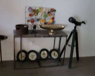 Foyer Overview, Bird Bath, Bird Art, Metal Art, Jason Telescope