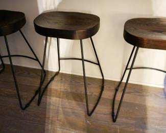 Bar Stools, Metal and wood