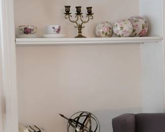 Metal Globe Decoration, Books, Candle Holder, Decorator Balls