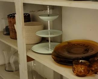 Pyrex, Tiered server, Jars, Glassware, Amber