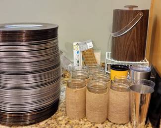 Jars, Straws, dishes, Glassware, Chargers