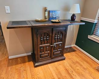 Dry bar, leather top $60.00