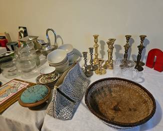 Brass Candle sticks other decor