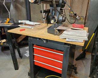 Radial Arm Saw w/ Tool Chest Base