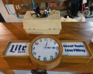 Miller Light Clock Beer Sign $70.00