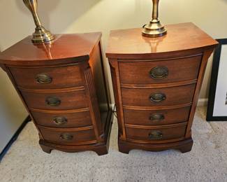 2 mahogany side tables  
