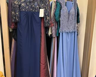 These dresses serve as a PREVIEW of what is to come!  We will be liquidating a bridal/prom/formal wear shop in our NEXT estate sale - February 21.  These dresses (and more) can be purchased in this sale.  Just know....MANY MORE ARE COMING!