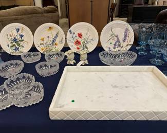 Marble Tray, lots of crystal