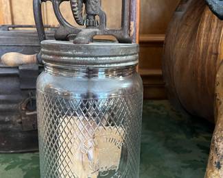 Antique butter churn