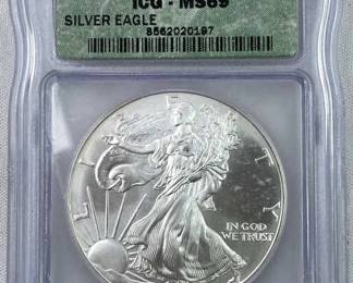 2001 ICG MS69 American Silver Eagle