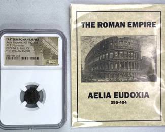 AD 400-404 Empress Aelia East Roman Empire NGC