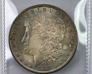 1887 Morgan Silver Dollar, High Quality w/ Tone