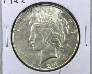 1922 Peace Silver Dollar, High Grade w/ Luster