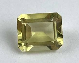 4.22Ct Lemon Quartz Gemstone Emerald Cut