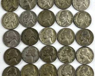 (25) Silver War Nickels