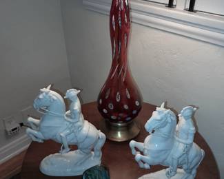 Gerold Porcelain Stallion and Rider Made in West Germany