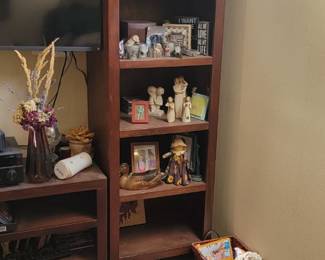 Entertainment center, 3 pieces, 2 tall shelves and one short console. In great shape.