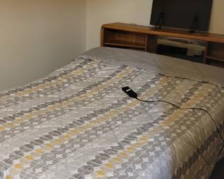 Queen bed electric bed frame lifts the head