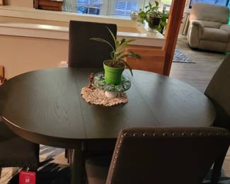 Black table 4 chairs