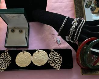 Sterling Bracelet & Earrings