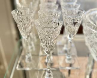 Set of 12 Hawkes crystal cordials