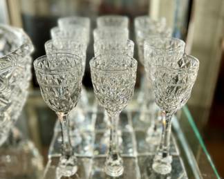 Set of 12 Hawkes crystal cordials