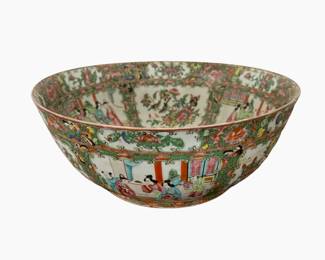 Large Rose Medallion bowl (repaired)