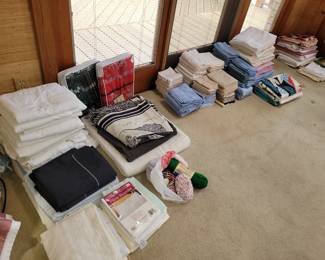 Bedding and towels