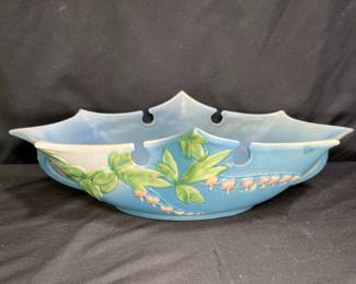 Roseville Sea Blue Large Oval Console Bowl