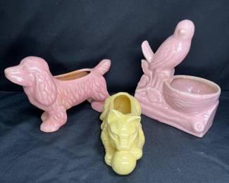 Dog, Bird, & Cat McCoy Planters