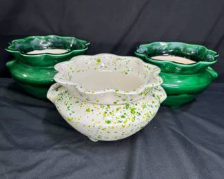 3 Self Watering Ceramic Orchid Pots