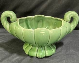 2 Vintage Green Planters