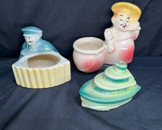 3 Decorative Ceramic Planters