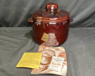 Vintage Westbend Brown Earthenware Bean Pot