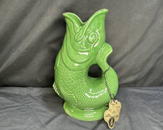 Dartmouth Pottery Fish Shaped Gurgling Jug