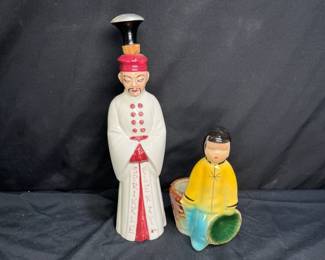 2 Asian Inspired Planter and Laundry Sprinkler