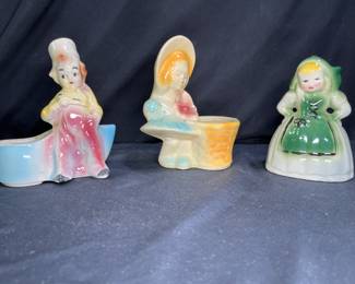 3 Vintage Shawnee & Other Dutch Figure Planters