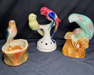Royal Copley, Brazil Ceramic Bird Planter & Frog
