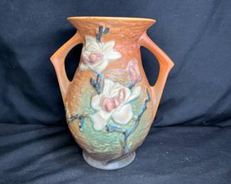 Roseville 2 Handled Magenta Vase #90-7