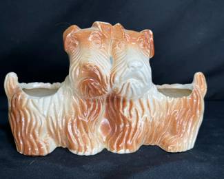 3 VTG Ceramic Dog Planters