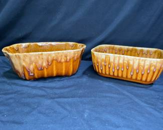 2 VTG Brush McCoy Drip Edge Planters
