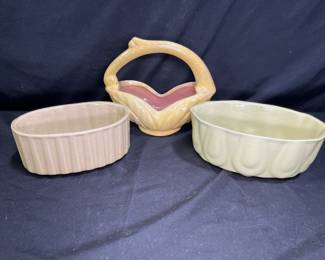VTG Yellow Gonder Planter & 2 Other Planters