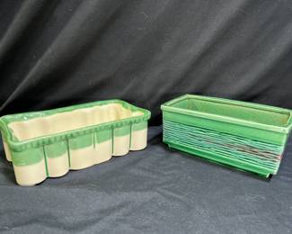 2 Vintage McCoy Ceramic Planters