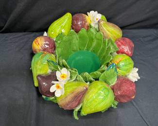 3 Handmade Italian Ceramic Candle Holders