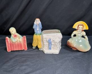 3 Vintage Shawnee Figure Planters