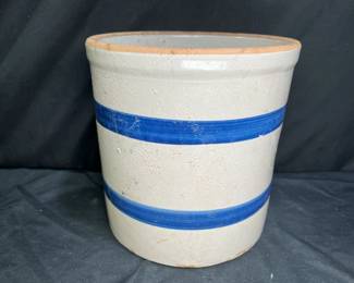 Vintage Redware 8" Crock