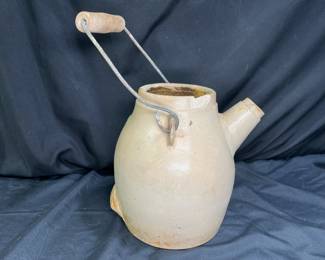 Vintage Stoneware Batter Jar with Handle