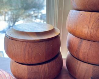 wood bowl set